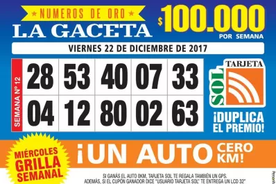 Los Números de Oro de LA GACETA