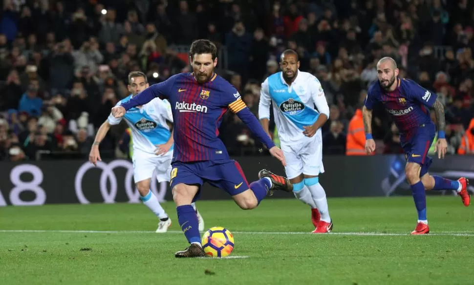 FUNDAMENTAL. Lionel Messi marcó para Barcelona 18 tantos en 24 partidos. Reuters