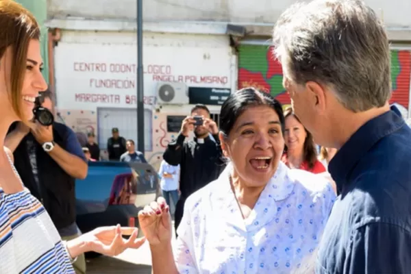 Macri visitó el comedor comunitario que dirige Margarita Barrientos