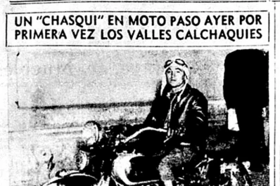 La primera moto en Tafí del Valle