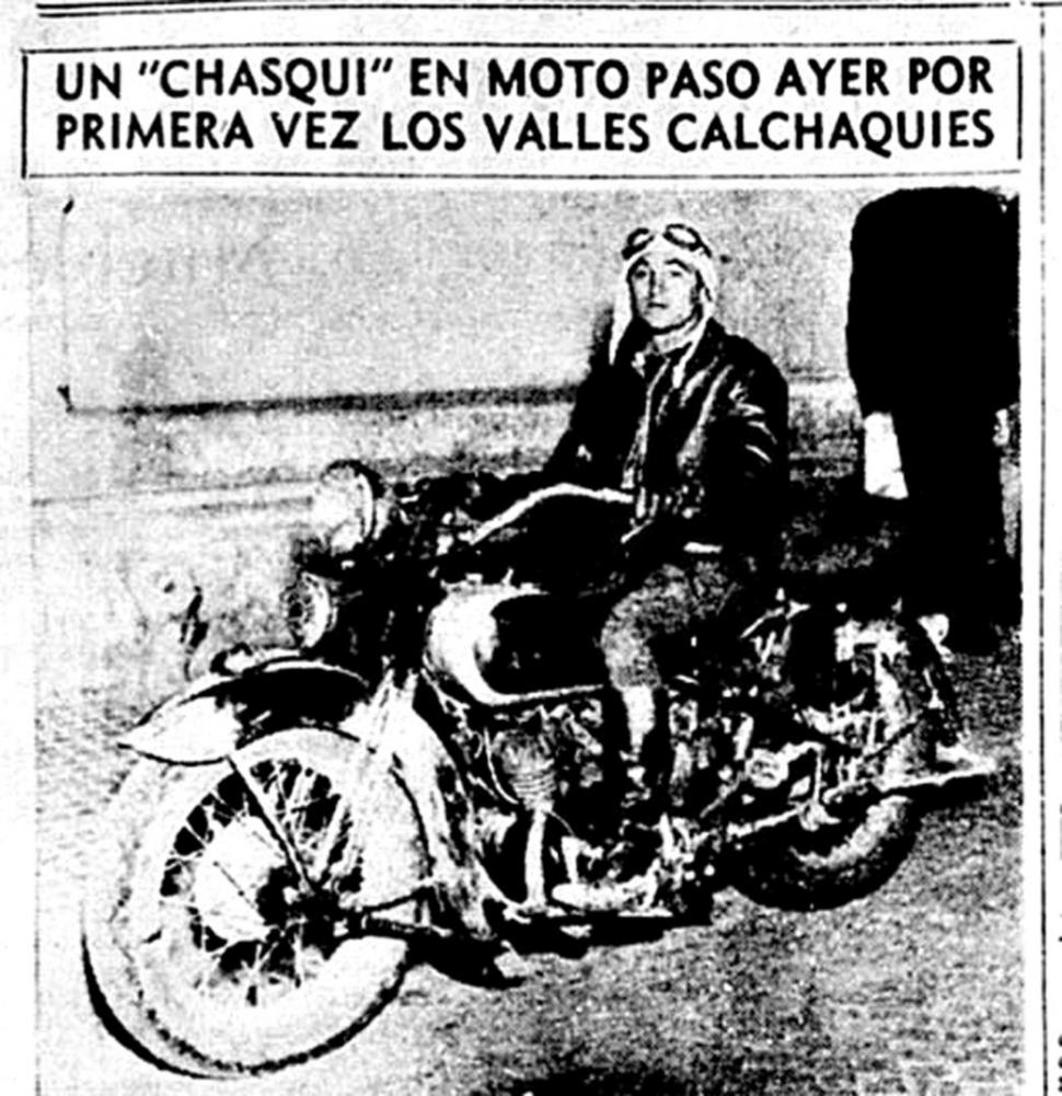 EL “CHASQUI”. El tucumano Jordán Sene recorrió la villa en diciembre de 1942. Venía de Salta, donde vívía.