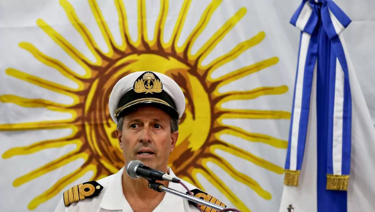 Enrique Balbi, vocero de la Armada Argentina. Foto de Clarín.