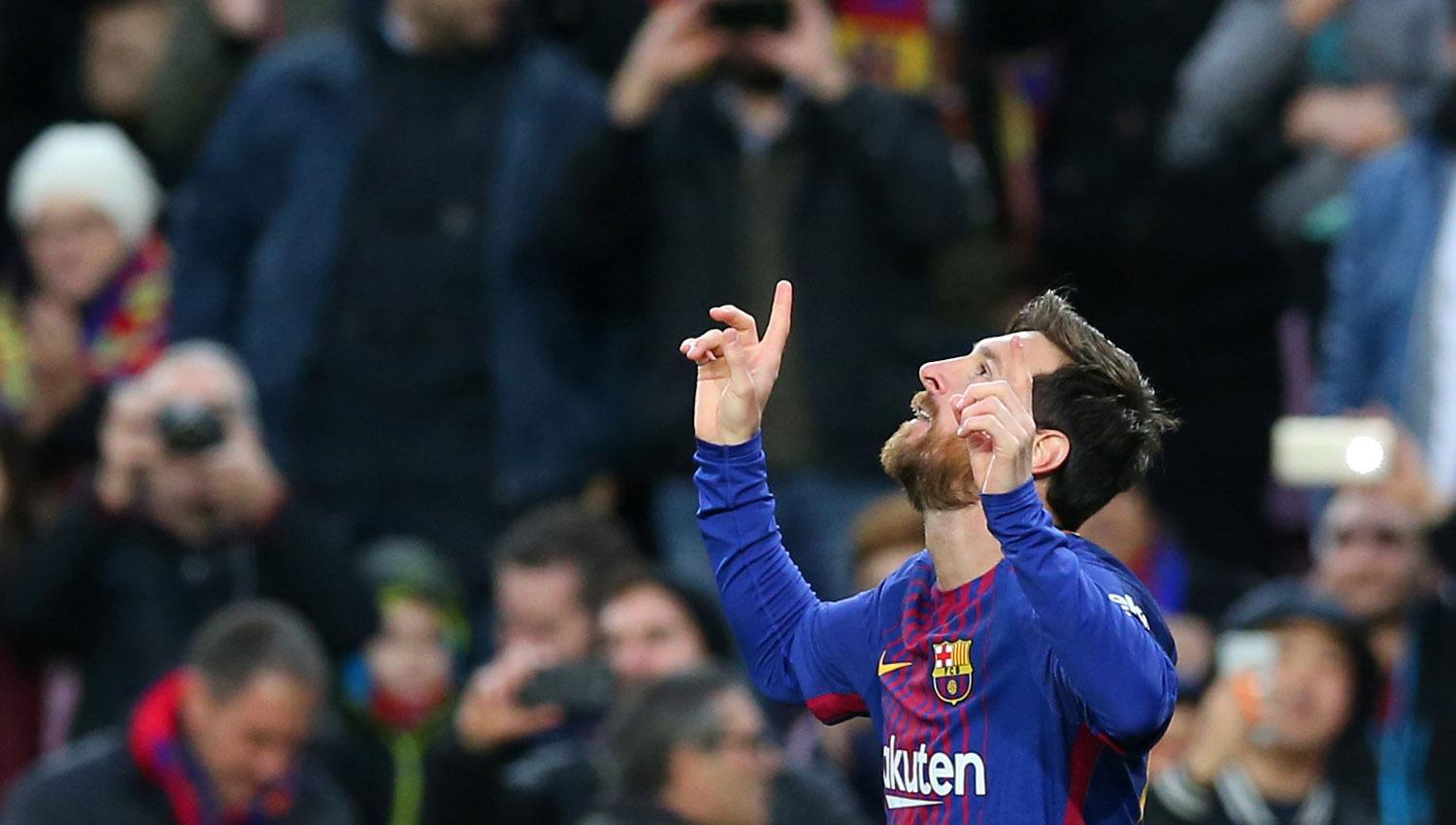 UN CLÁSICO. Messi anotó su gol N° 15 de la temporada y el primero de 2018. REUTERS