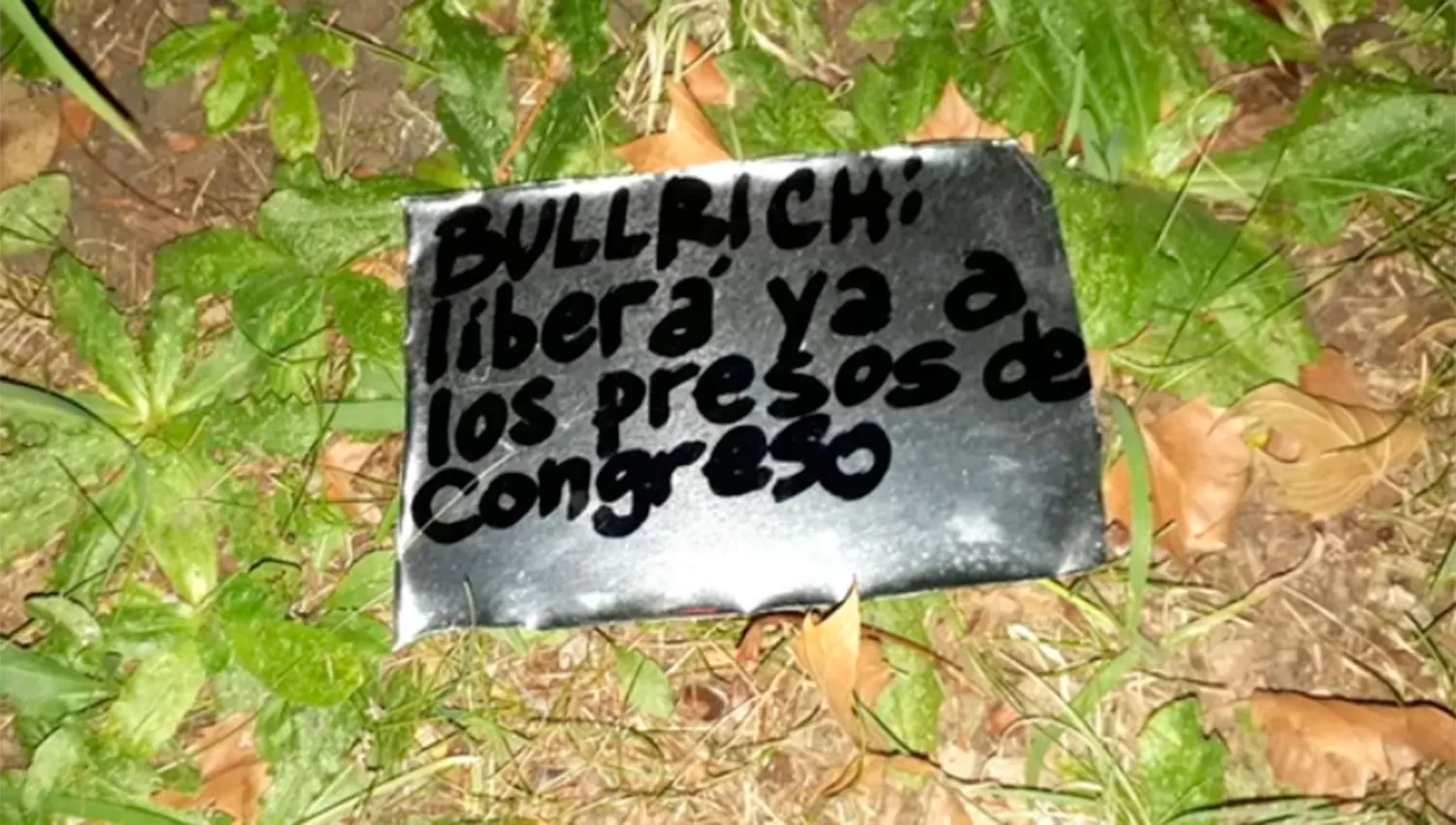 El mensaje que le enviaron a Bullrich. FOTO TOMADA DE INFOBAE.COM