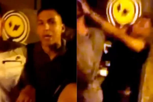 Filman la agresión de un ex Boca a una mujer a la salida de un boliche rosarino