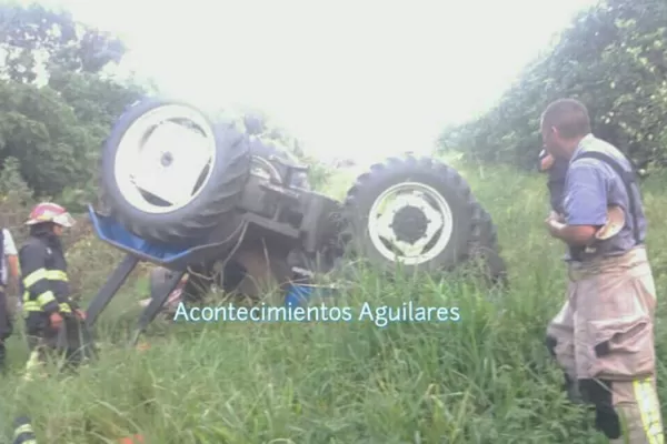 Un hombre murió al volcar y ser aplastado por el tractor que conducía