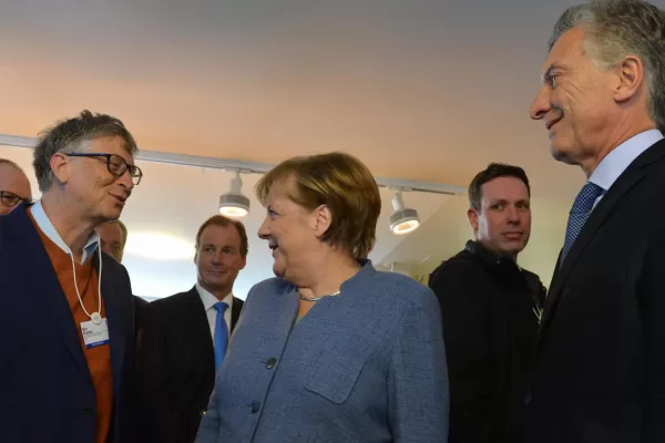 Qué habló Macri en su reunión con Merkel y Bill Gates en Davos