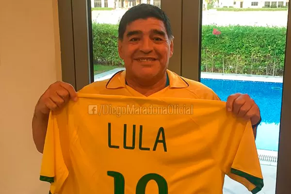 Maradona expresó su respaldo a Lula da Silva