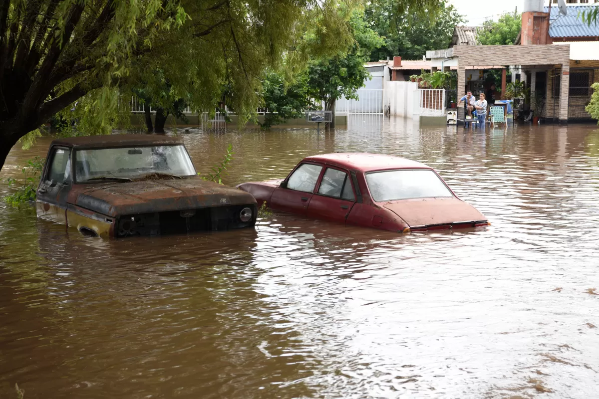 Inundación en Ranchillos. FOTO LA GACETA/ DIEGO ARÁOZ.