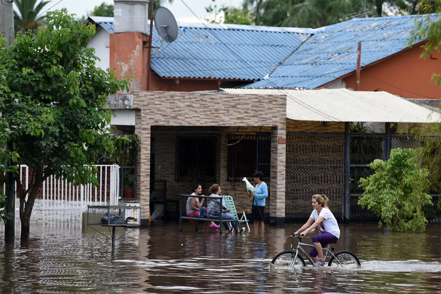 TEMPORAL. Inundaciones en Ranchillos. FOTO LA GACETA/ DIEGO ARÁOZ.