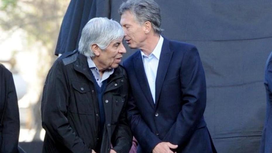 Mauricio Macri y Hugo moyano entre chicanas. (Clarín)