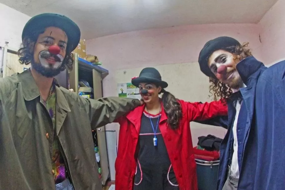 LOS SOBRELELOS. Los clowns actuarán junto a Bomba Payaso y La Cochería. .