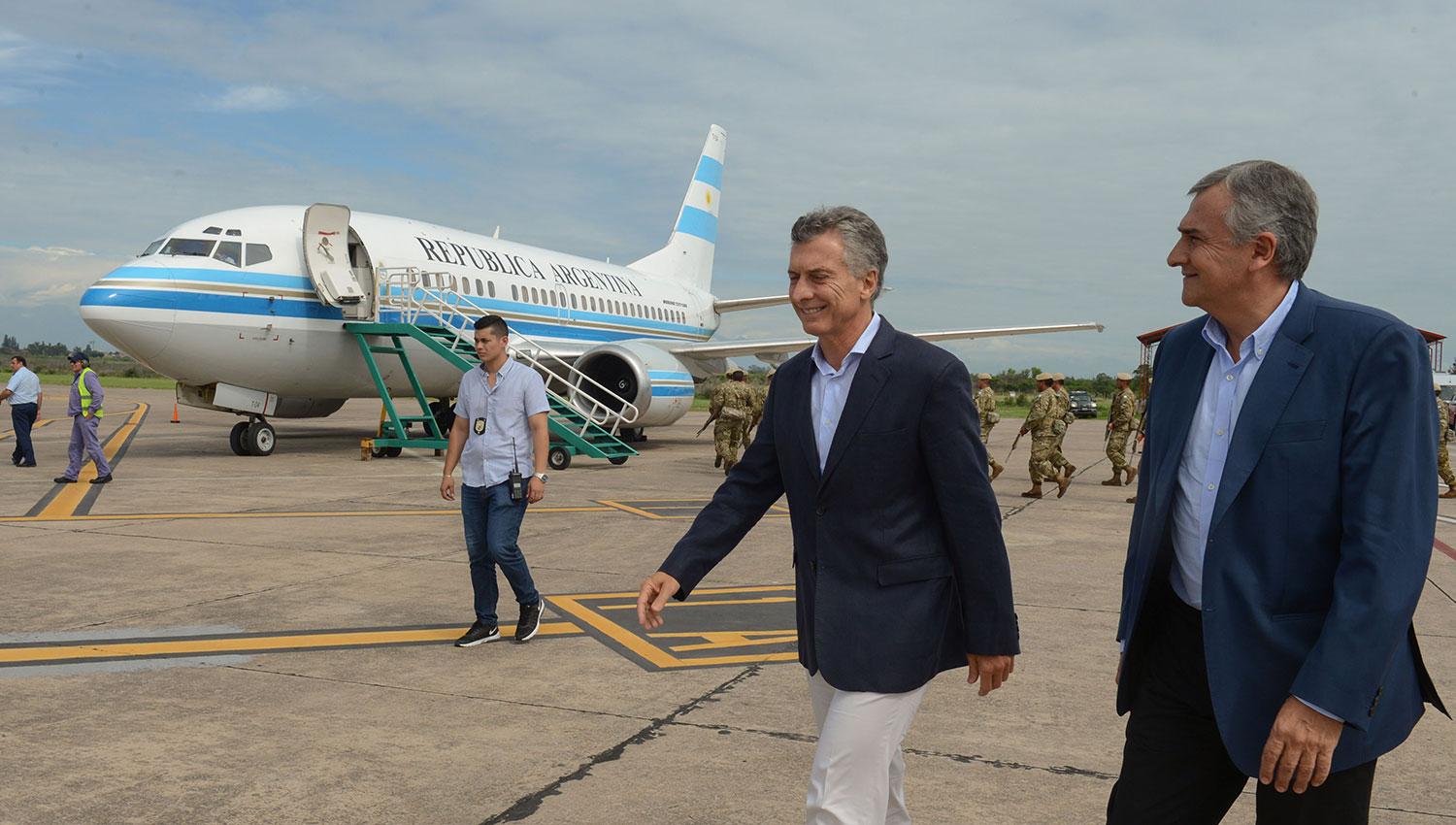 Macri junto al gobernador Gerardo Morales, su aliado político. TÉLAM