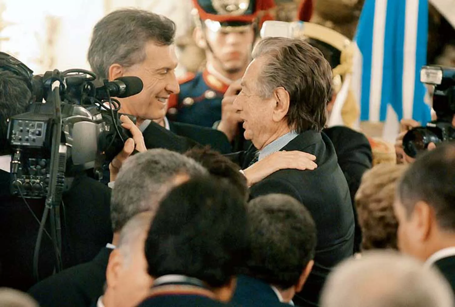 Mauricio Macri y su padre Franco Macri. FOTO ARCHIVO.