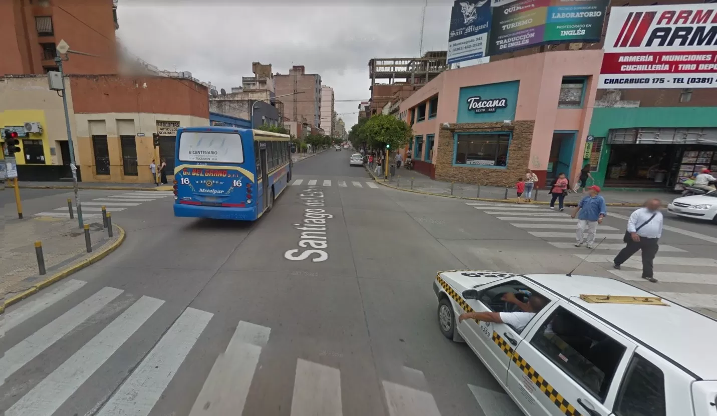 Calle Santiago del Estero al 300. CAPTURA DE GOOGLE MAPS