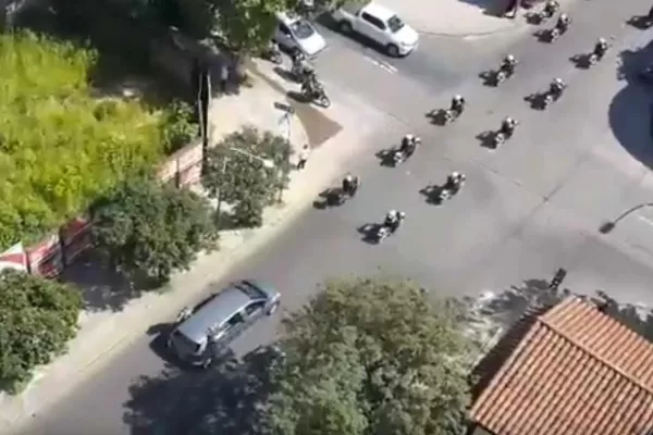 Video: el cortejo fúnebre fue seguido por patrullas y autos particulares