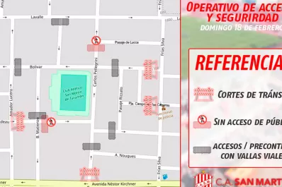 Para los hinchas: así será el operativo de seguridad para el partido de San Martín, el domingo