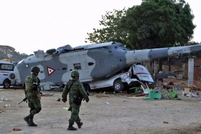 Al menos 13 muertos por la caída de un helicóptero en México