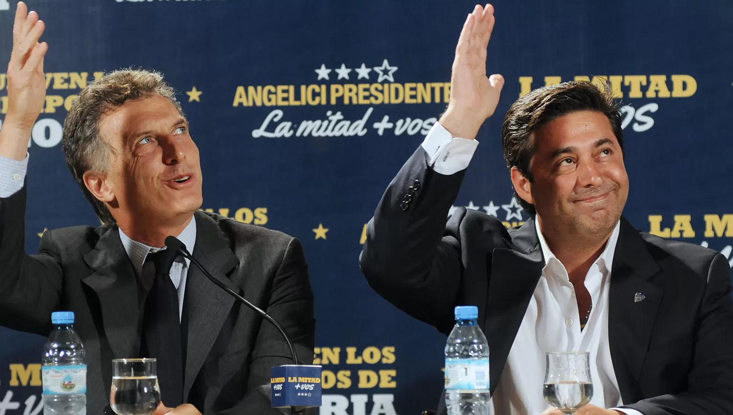 ALIADO. Macri apoyó a Daniel Angelici en las elecciones de Boca cuando era jefe de Gobierno de la Ciudad de Buenos Aires. ARCHIVO