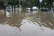 Video: las calles se volvieron ríos y los autos se subieron a las veredas