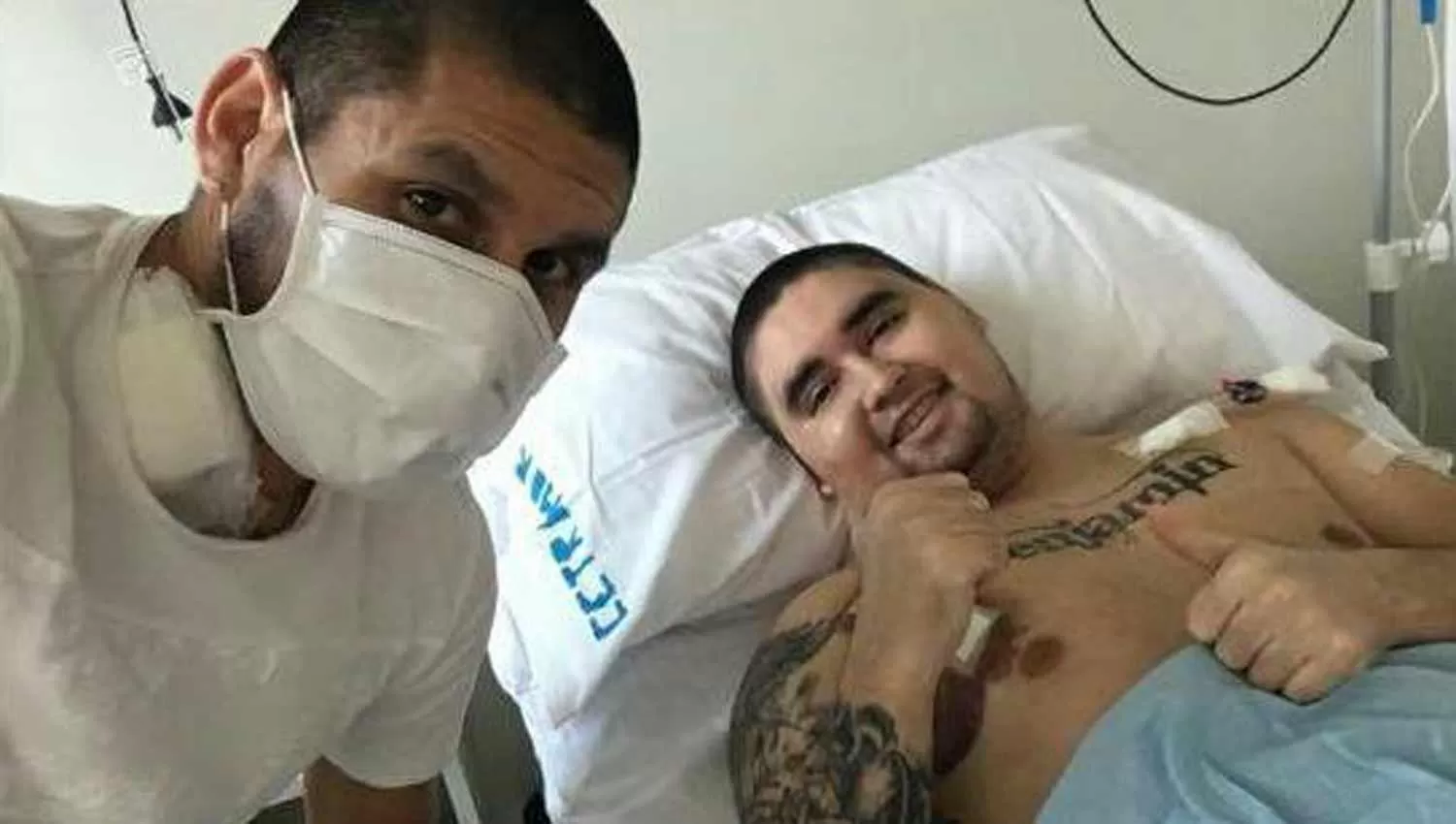 LA OPERACIÓN FUE UN ÉXITO. Villagra le donó médula ósea a su hermano. (FOTO TOMADA DE TWITTER @M_CARABAJAL)

