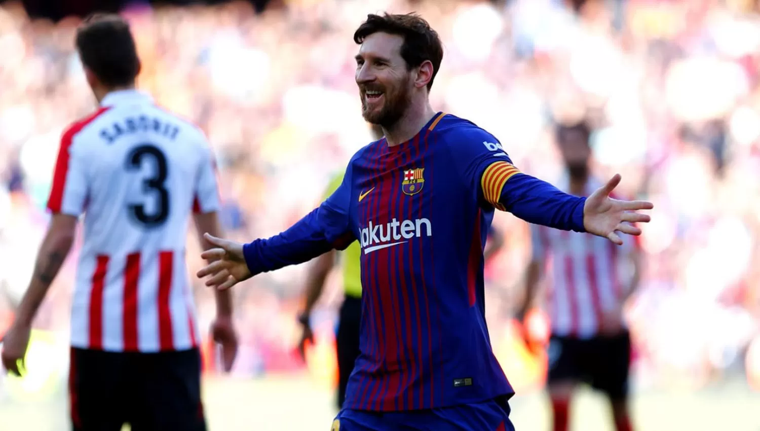 Lionel Messi festejando el segundo gol. (La Liga Santander)
