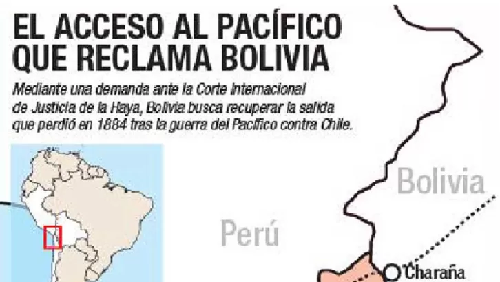 Bolivia pide el fin de sus 139 años sin mar