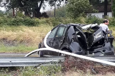 Acceso norte: se cruzó de un lado al otro de la autopista dando tumbos por esquivar un perro