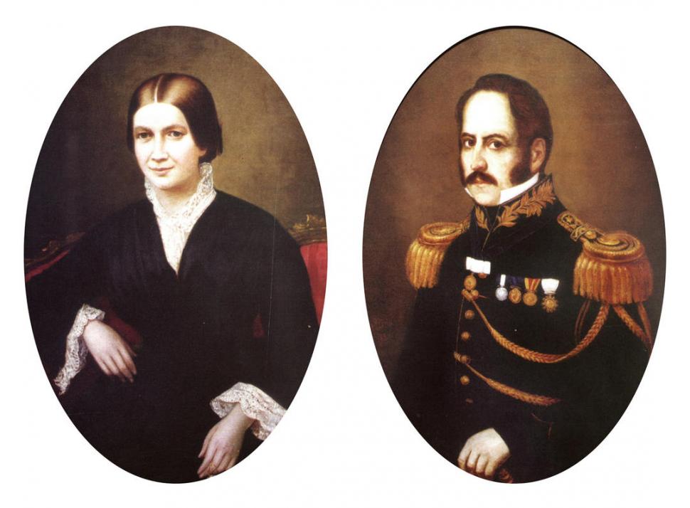 LOS PADRES. El coronel José Segundo Roca y doña Agustina Paz de Roca, progenitores del general Julio Argentino Roca.
