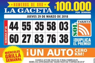 Los Números de Oro de LA GACETA