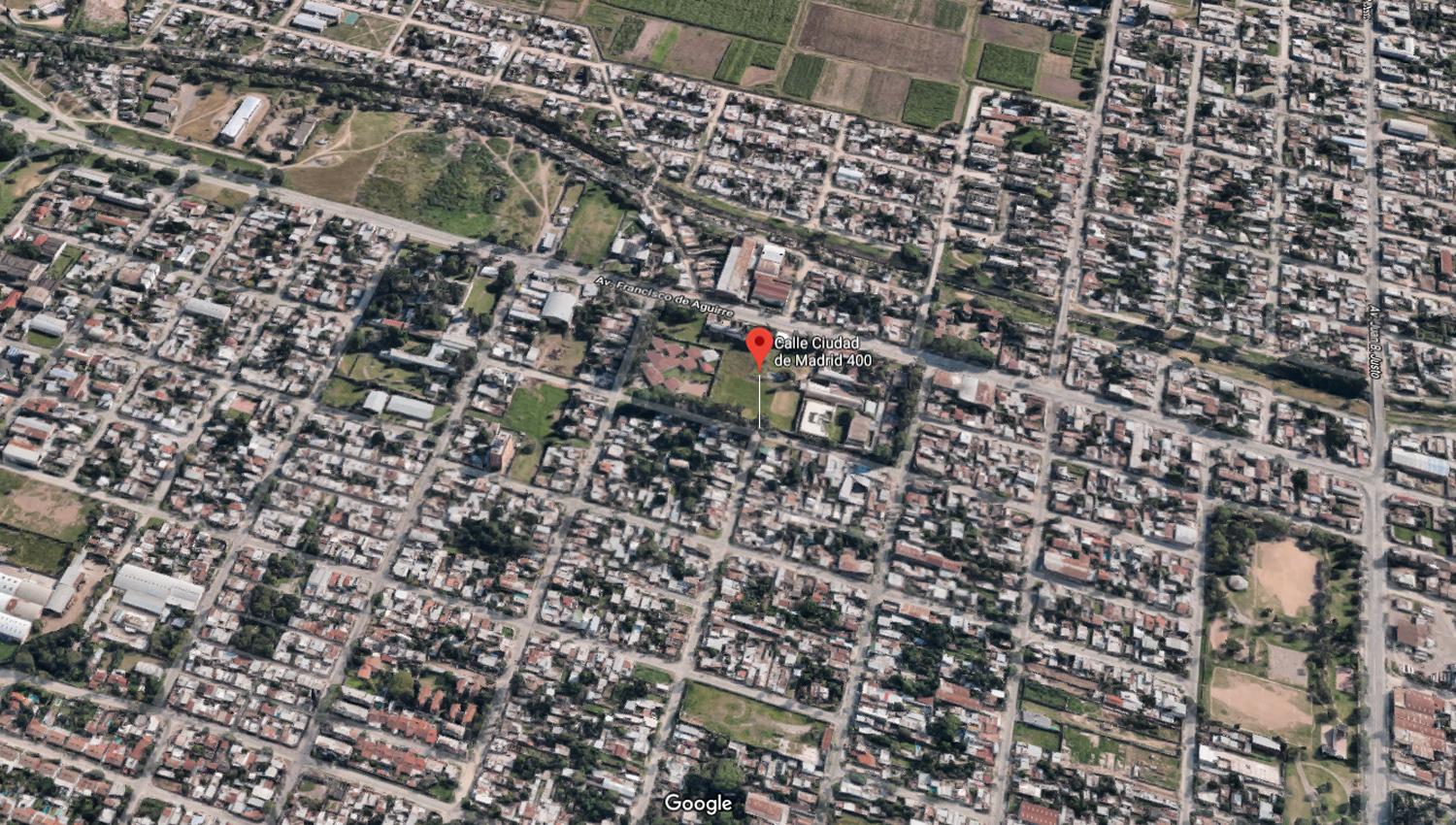 El punto rojo marca el lugar en dónde comenzó la persecución. (Captura de Google Maps)