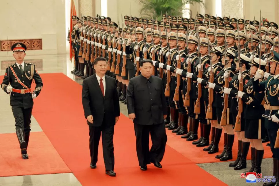 VISITA SECRETA. El líder norcoreano visitó a su par chino durante tres días, entre el domingo y el martes pasado. reuters 