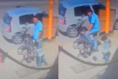 Sin límites: filman a un hombre que robó una moto acompañado por un pequeño en barrio Sur