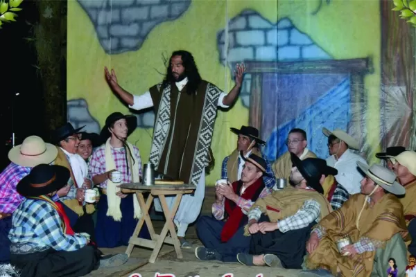 Un Jesús que viste poncho y alpargatas