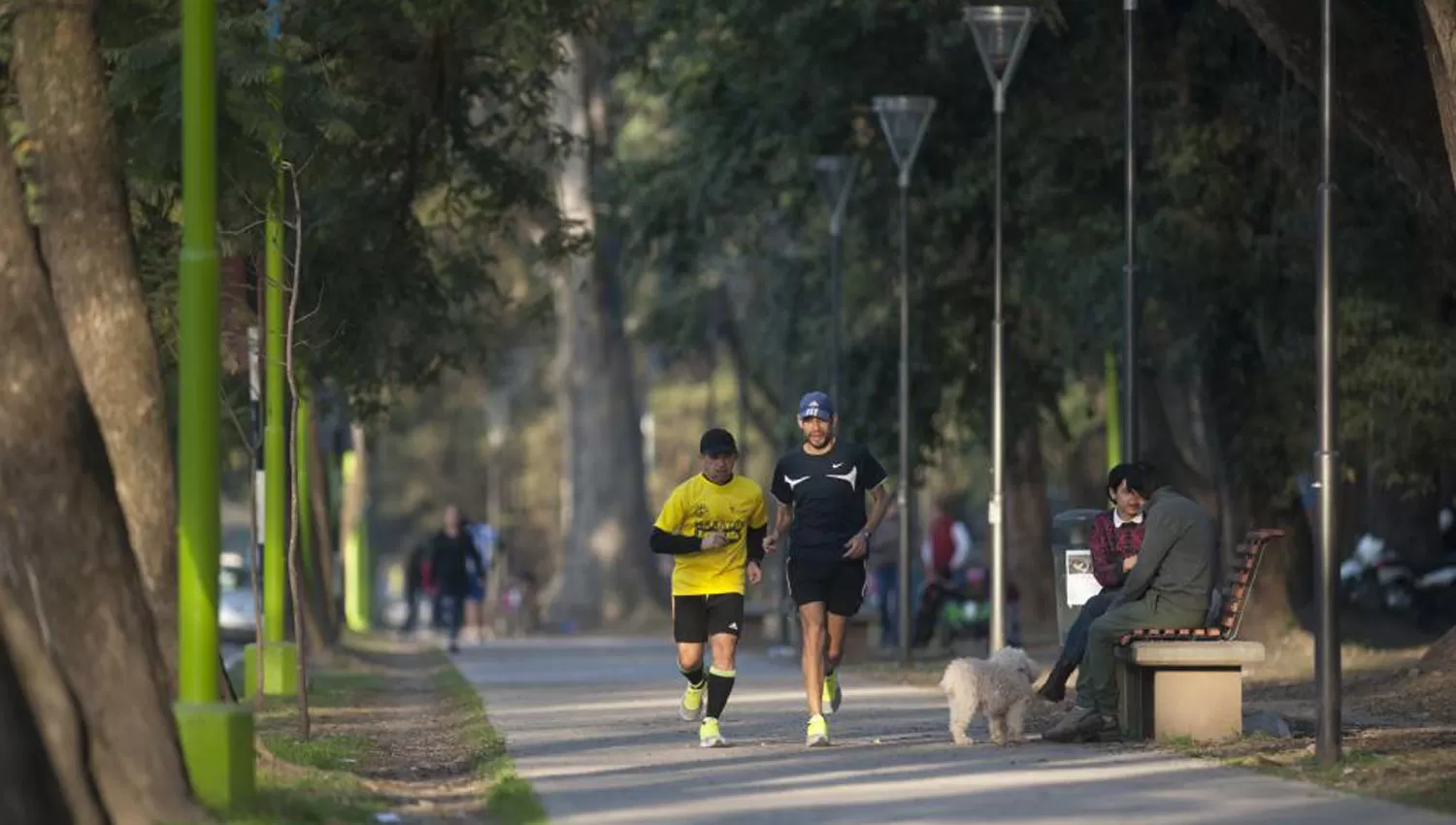 AL AIRE LIBRE. El parque Avellaneda es el lugar elegido por muchos tucumanos para practicar deportes. ARCHIVO