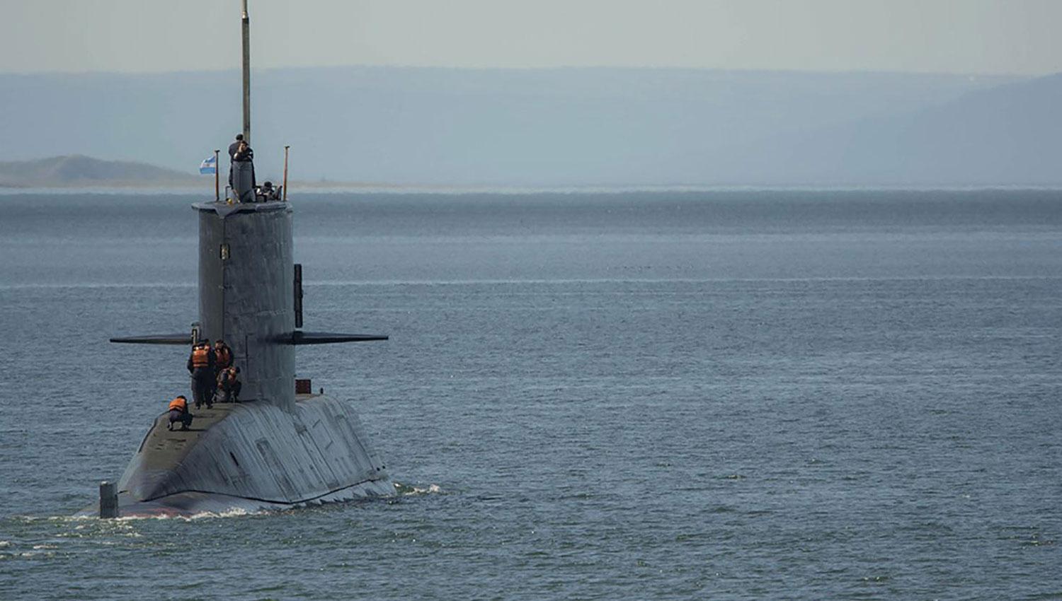 ARA SAN JUAN. El submarino, durante una navegación. ARCHIVO