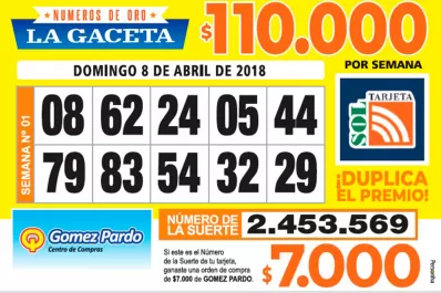 Los Números de Oro de LA GACETA