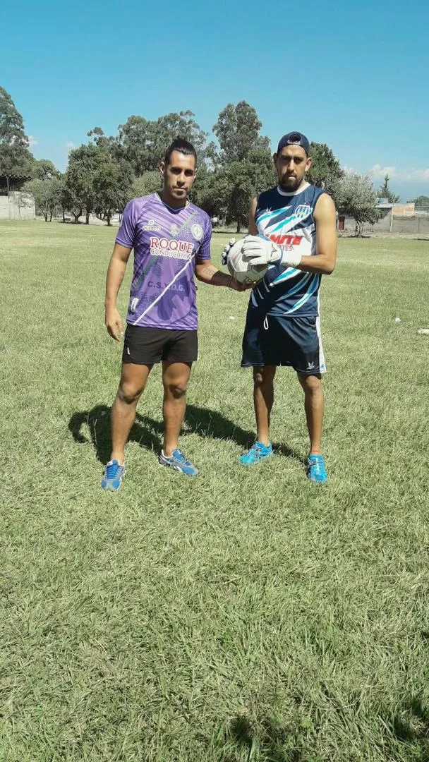 AMIGOS. Luis Gómez (Graneros) y Gustavo Aún (Marapa) serán rivales esta tarde. Foto de Luis Gómez