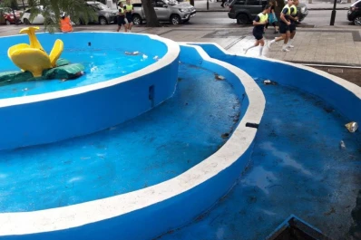 Susto y adevertencia en la plaza Urquiza