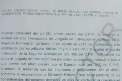 Otro fallo objeta la aplicación de la prisión preventiva