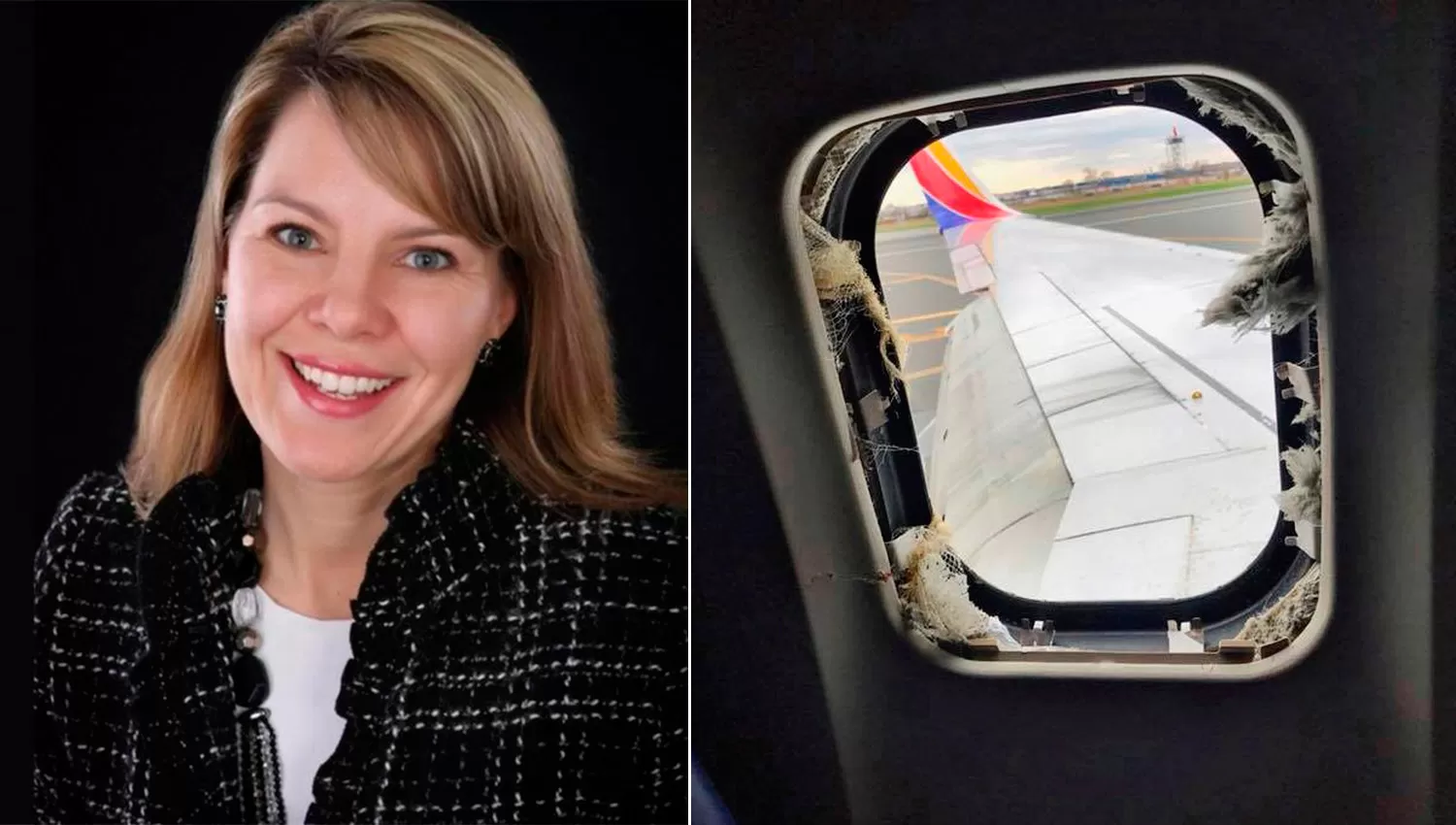 ACCIDENTE Y MUERTE. El cuerpo de Jennifer Riordan fue succionado hasta la cintura por por el incidente en el vuelo de Southwest Airlines.