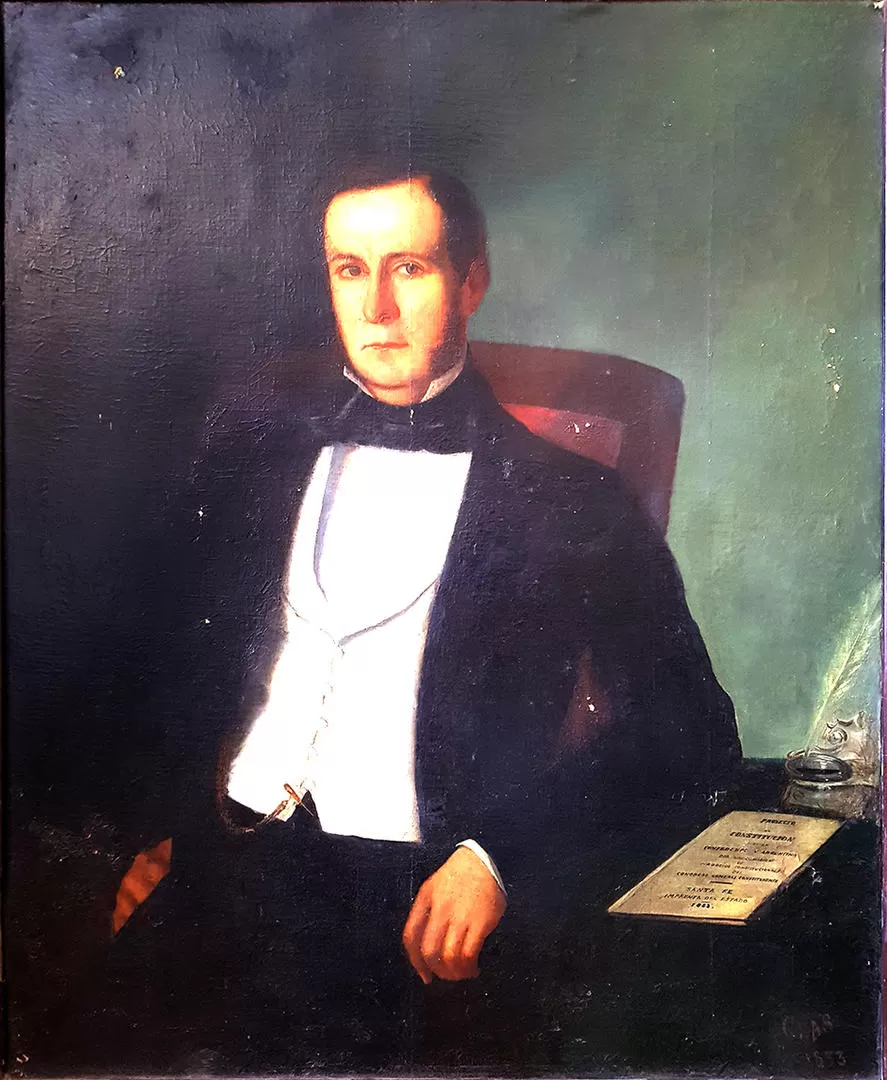 SALUSTIANO ZAVALÍA. El senador por Tucumán en el Congreso de la Confederación, retratado por Amadeo Gras. 