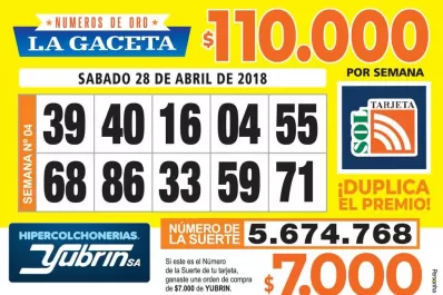 Los Números de Oro de LA GACETA