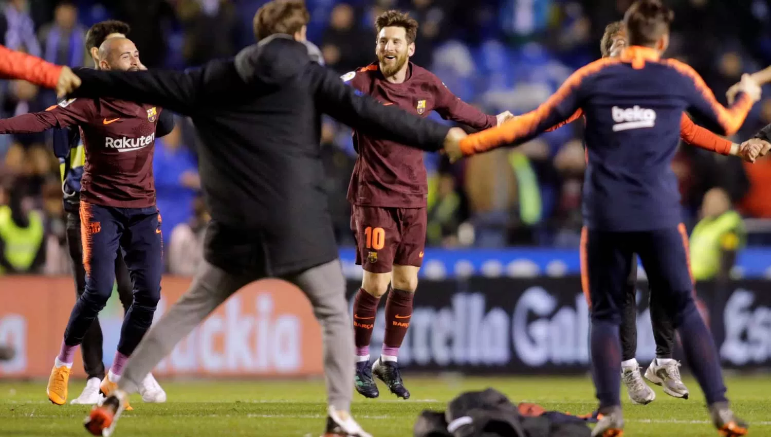 FELIZ. Messi fue figura y Barcelona salió campeón. (REUTERS)