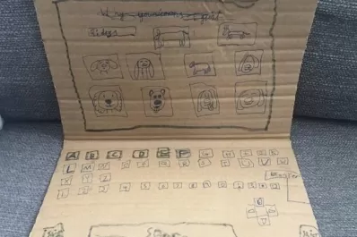 Una nena creó una computadora de cartón y conmovió a los usuarios de las redes sociales