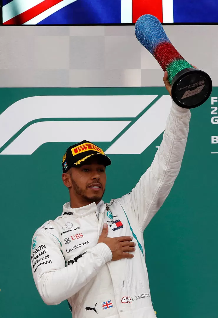 ESPERÓ Y ATACÓ. Lewis Hamilton logró su primer triunfo del año. reuters