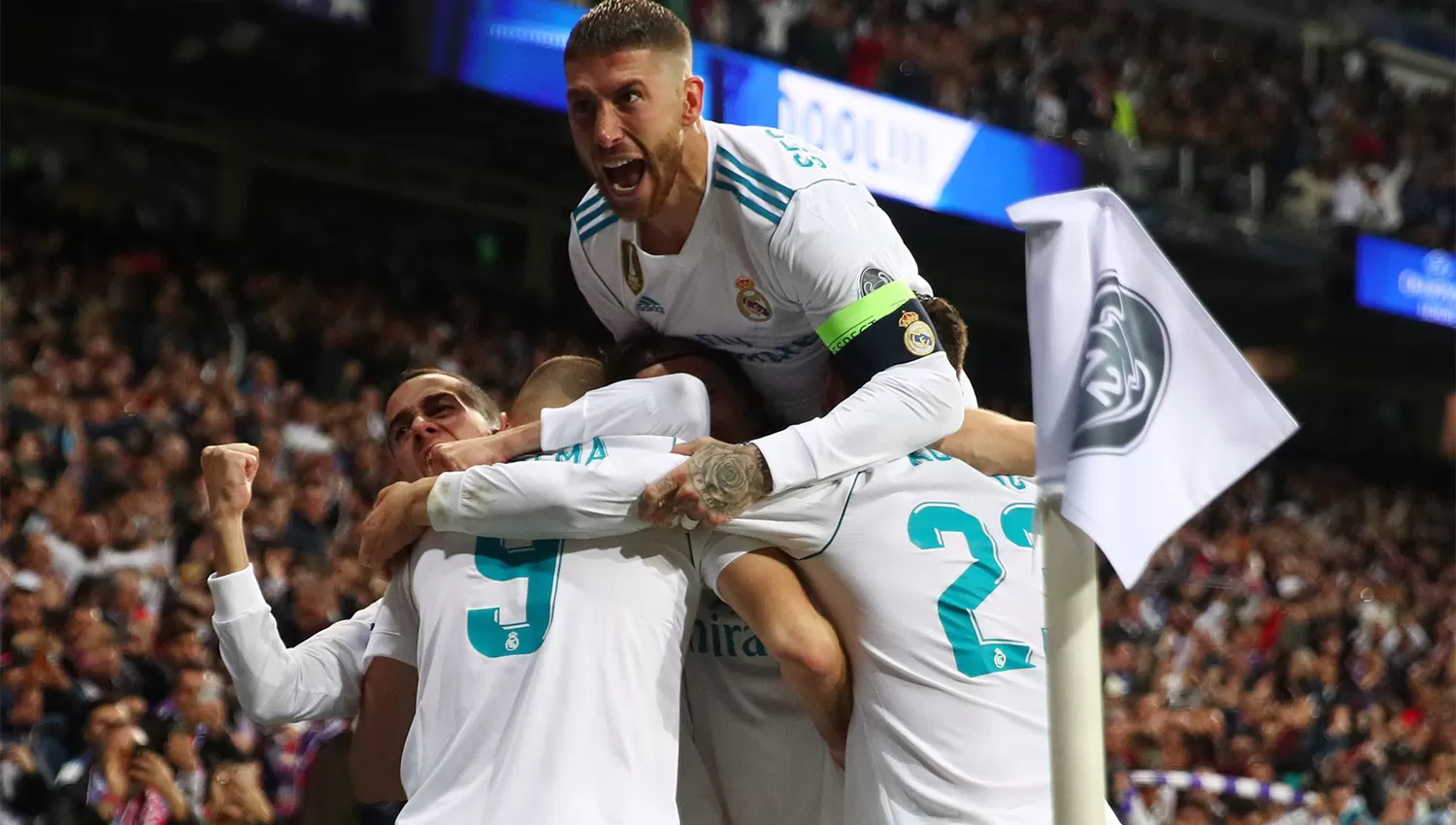 MAGIA BLANCA. Real Madrid sufrió en el final, pero sacó boleto para la final de la Champions. REUTERS