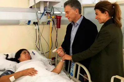 Macri y Awada visitaron a la policía baleada en el ataque a la comisaría de San Justo