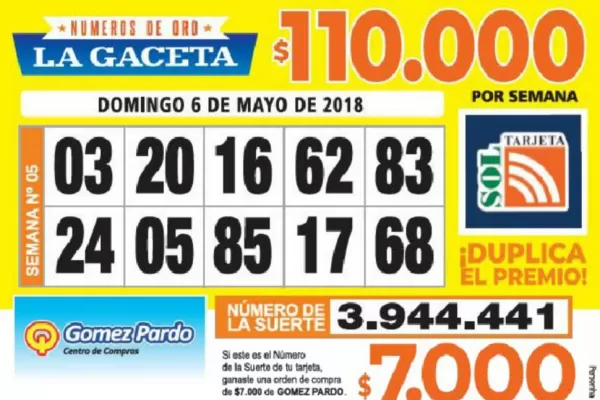 Los Números de Oro de LA GACETA