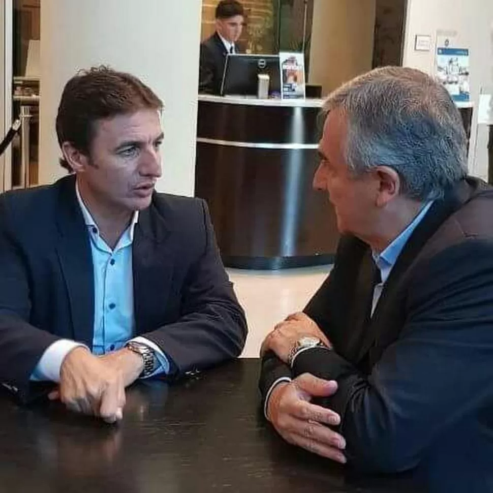 APOYO. Sánchez se reunió con el gobernador jujeño, Gerardo Morales.  